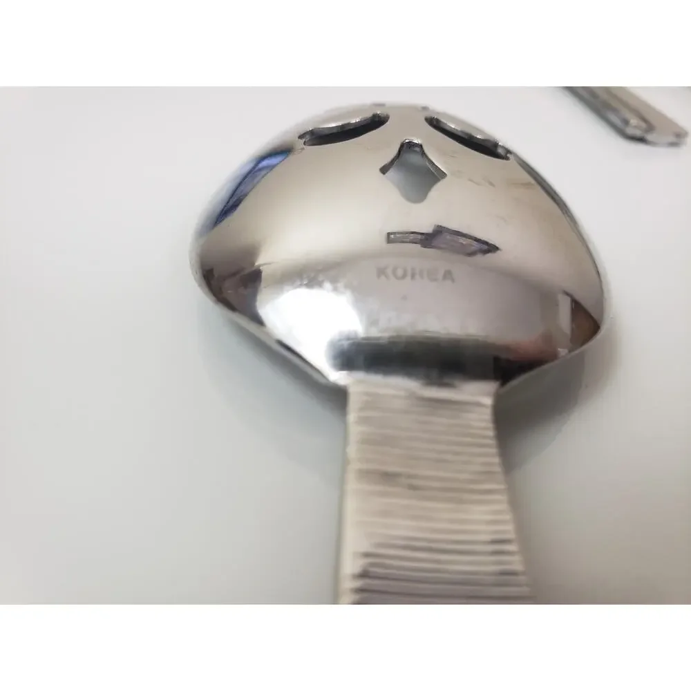 Pfaltzgraff CROSSROADS Glossy Stainless Flatware Hostess Salad 4 Serving Pieces